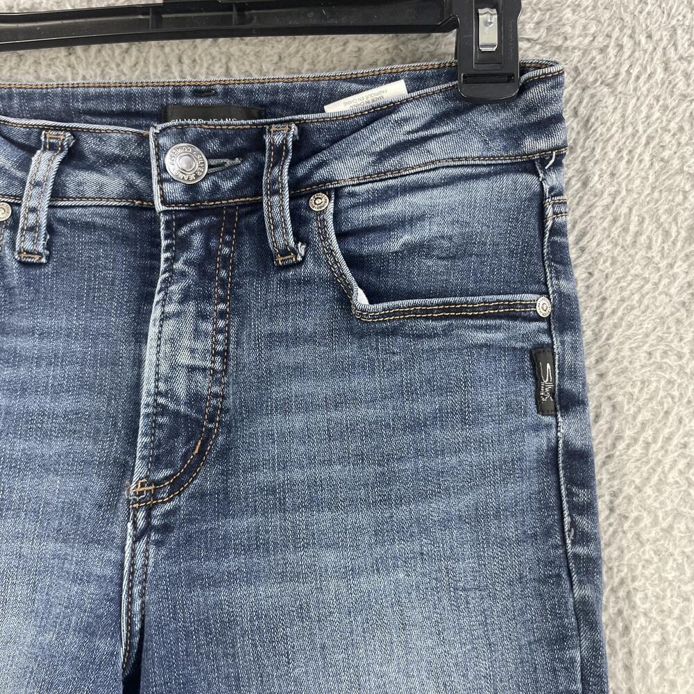 Silver Jeans Co Jeans Womens 27 x29 Blue Avery Skinny Mid Rise Stretch Denim - Picture 10 of 12